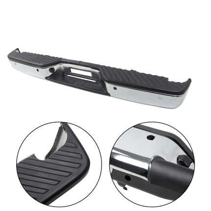Findmall Chrome Rear Step Bumper for 2004-2015 Nissan Titan, NI1103111