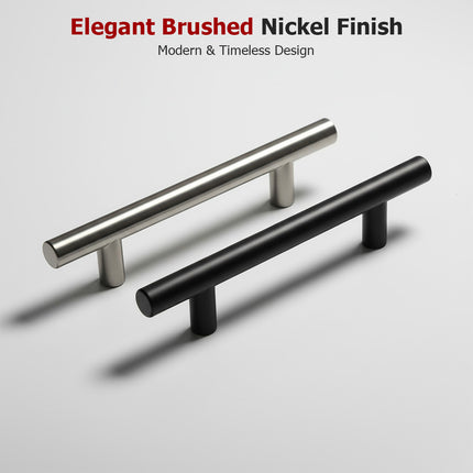 findmall 5" Brushed Nickel Cabinet Handles – Stainless Steel Drawer Pulls with 3" Hole Center for Kitchen Cabinets & Cupboards