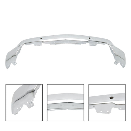 Findmall Chrome Steel Front Bumper Face Bar with Parking Sensor Holes Replacement for 2022-2023 Chevrolet Silverado 1500