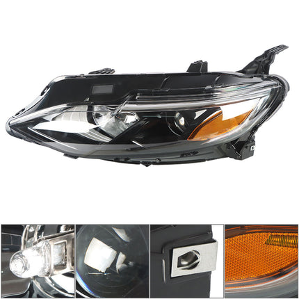 Findmall Driver Side Headlights Assembly Halogen Replacement for Malibu 2019 Housing Chrome Lamp LH 1PC 84494361
