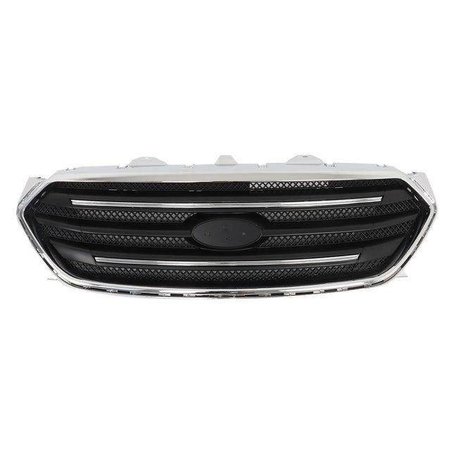 Findmall Matte Black Front Upper Grille with Chrome Frame Replacement for Taurus 2013-2019