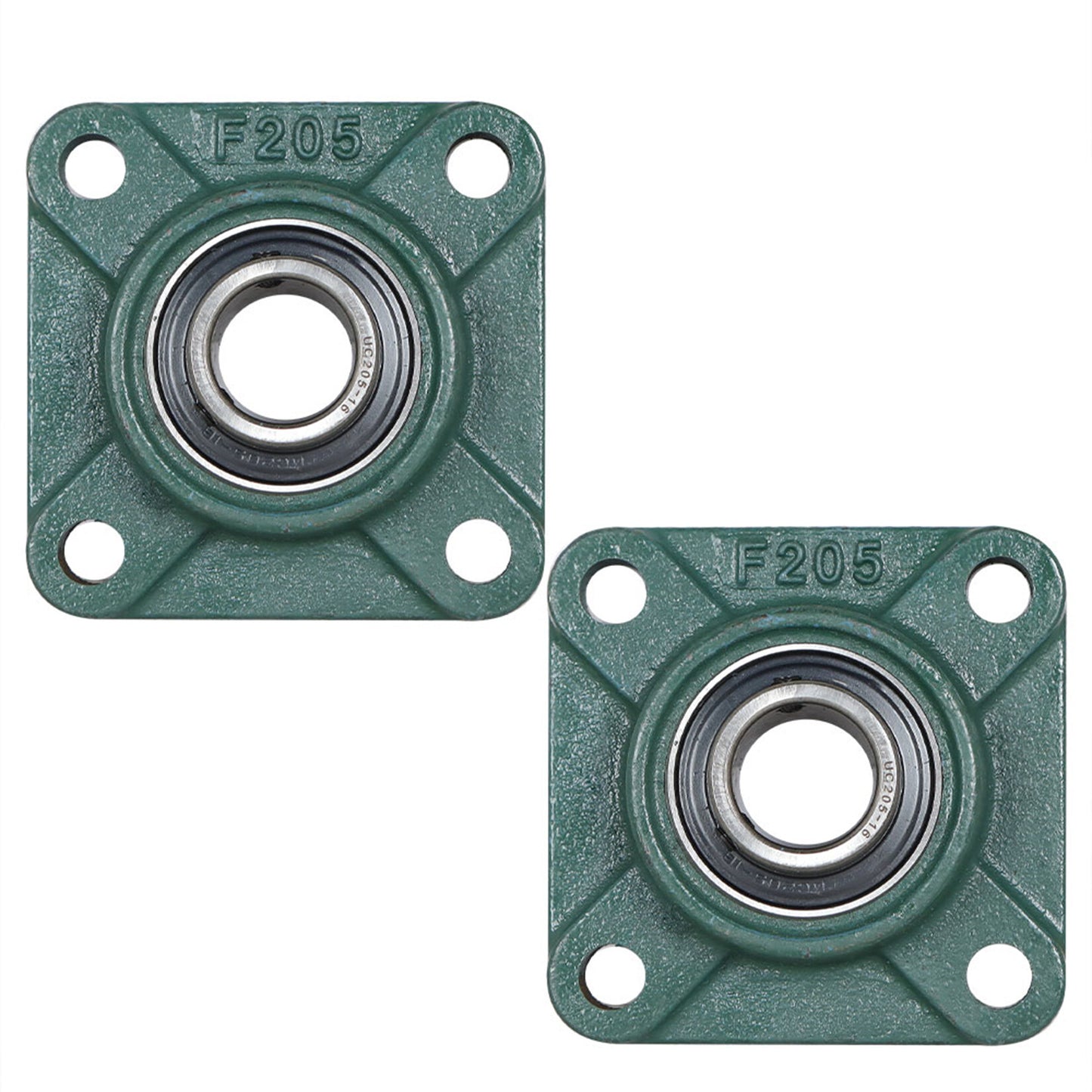 findmall 2Pcs UCF205-16 Pillow Block Bearing 1 Inch Bore Pillow Block Bearings Bearing Steel 4 Bolt Pillow Block Flange Bearing Self Alignment