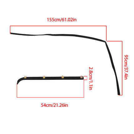 Findmall Window Sweep & Run Channel Weatherstrip Kit for 1987-1996 Ford F-Series, 6-Piece