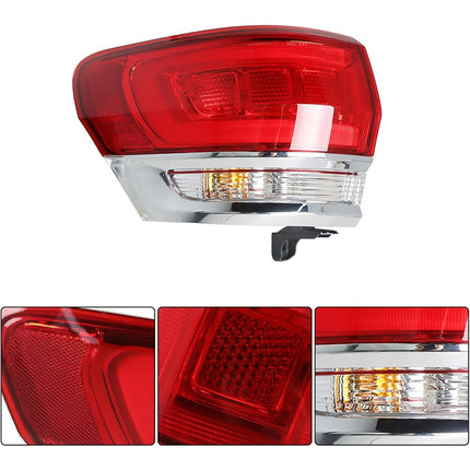 Findmall Curved Tail Light Assembly for 2014‑2020 Jeep Grand Cherokee Rear Left Driver Side, Replaces 68110016AG CH2805106