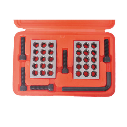 findmall 1 x 2 x 3 Inch Blocks 0.0001 Ultra Accuracy 1 x 2 x 3 Blocks Set 23 Hole with Screws Hex Key Plastic Case