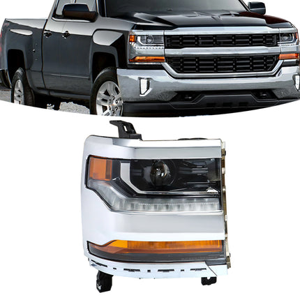 Findmall Headlight Assembly Replacement for Silverado 1500 Right RH