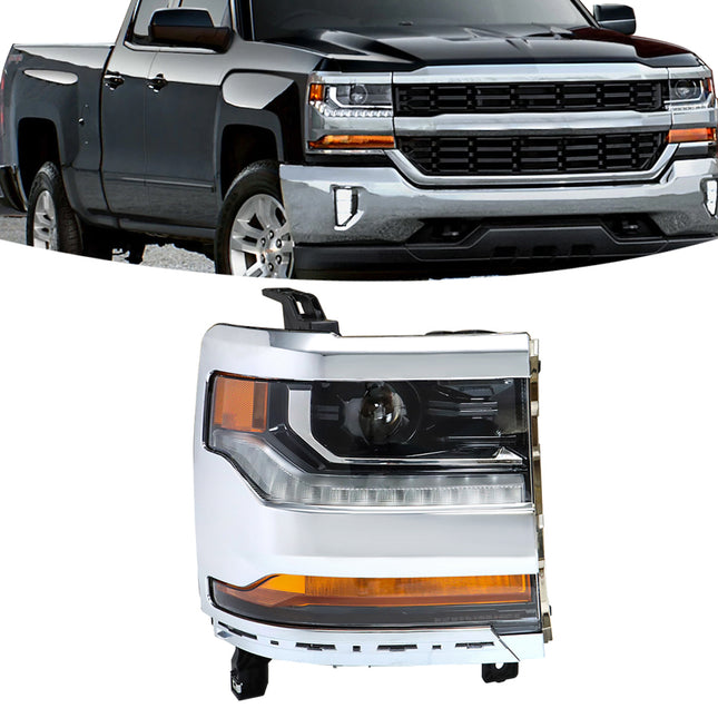 Findmall Headlight Assembly Replacement for Silverado 1500 Right RH