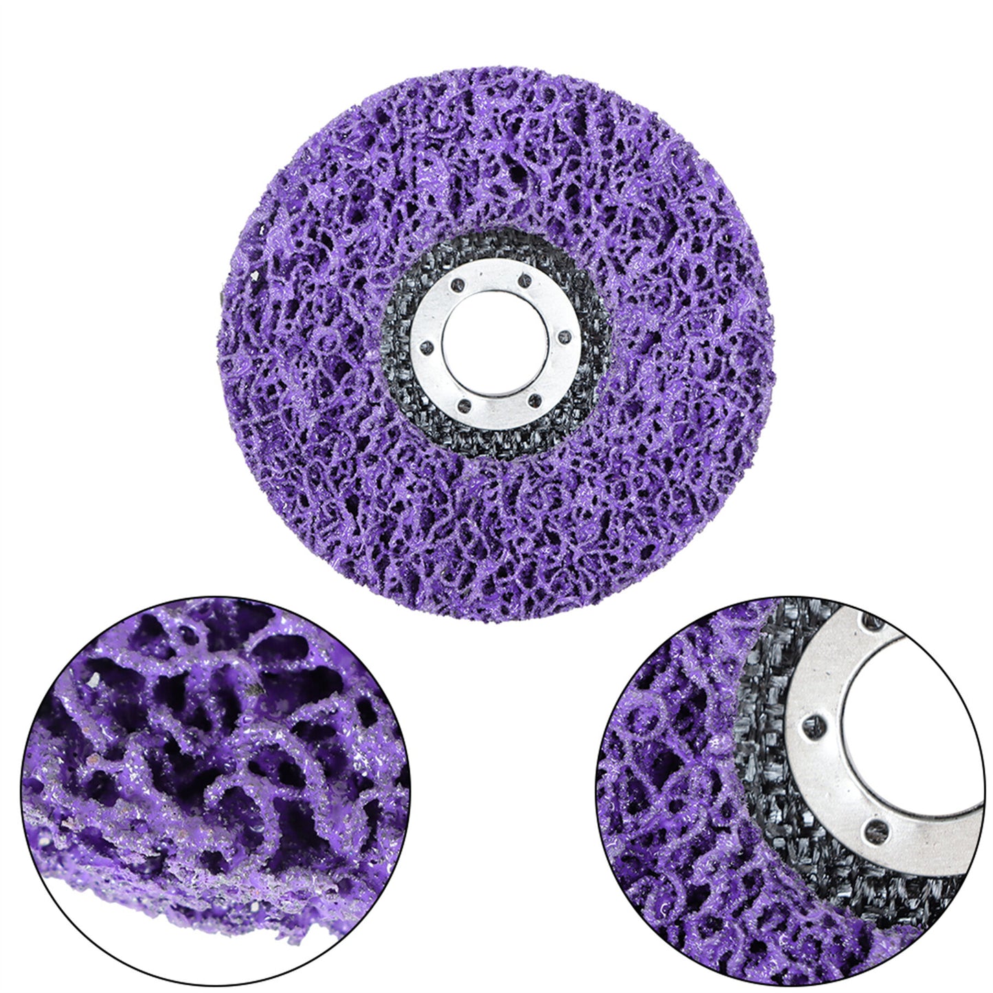 findmall 10Pcs 4-1/2 x 7/8 Purple Quick Change Easy Strip Discs Poly Abrasive Wheel Silicon Carbide Abrasive Wheel Fit for Angle Grinders