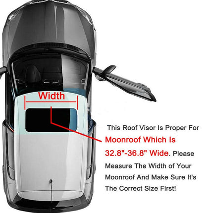 Findmall Universal for Auto Moon Sunroof Wind Visor Guard Deflector Visor Black Replacement for 38 inch