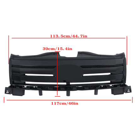 Findmall Front Grille Upper Glossy Black Replacement for Edge Sport Utility 4-Door 2007-2010