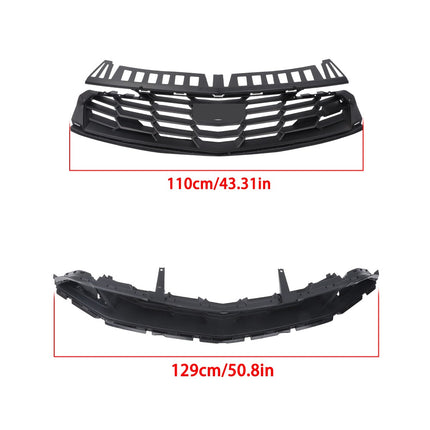 Findmall 2-Piece Black Front Upper and Lower Bumper Grille Set Replacement for Camaro RS 2019-2024 84112274 84112283