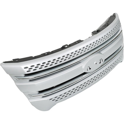 Findmall Chrome Silver Front Upper Grille Insert Overlay Trim Cover Replacement for Explorer 2011-2015