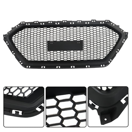 Findmall Front Grille Black Frame Honeycomb Mesh Replacement for Elantra 2017-2018