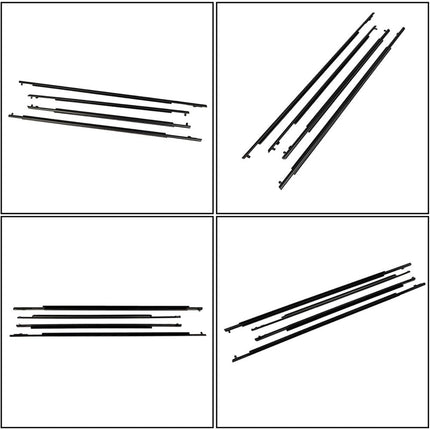 Findmall Door Belt Weatherstrip Molding Kit for 2010-2015 Toyota Prius, 4-Piece