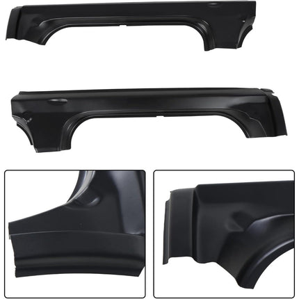 Findmall 6-Piece Rocker Panel and Cab Corner Kit for 2009-2014 Ford F-150 SuperCrew, Black