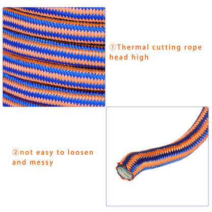 findmall 1/2 Inch 150 Feet 12 Strand Braided Rope Polyester Rigging Rope Tensile Strength 8000 Pounds Bull Rope Suitable for Camping Tree Working Swing Blue Orange