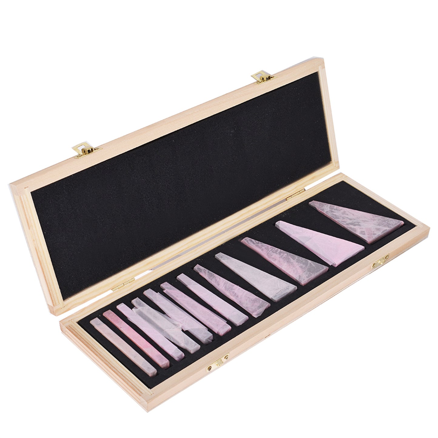 12 Pcs Precision Angle Block Set Machinist Tool Angle Gauge Block 1/4°- 30°Lathes Milling Ground Gauge Angle Calibration Gage Inspection Block Set