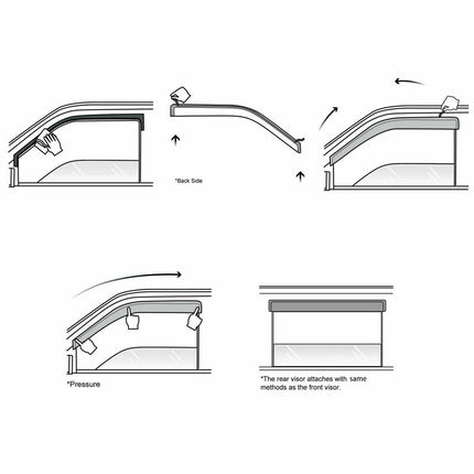 Findmall 4PCS Side Window Visor Vent Rain Guard Deflector Replacement for 2006-2012 Lexus IS250 IS350 ISF Sedan