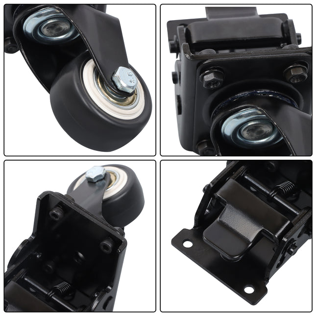 Findmall Packout Caster Wheel Kit, Foldable Metal Swivel Wheels with Silent Bearings Compatible with Milwaukee PACKOUT Rolling Tool Box 48-22-8427/48-22-8426