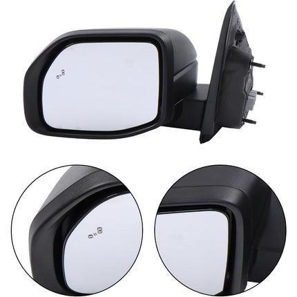 Findmall Power Heated Mirror Driver Left Side Replacement for Maverick 2022-2024 Replacement for NZ6Z17683K w/Blind Spot Matte Black Electric 5-Pin Connector