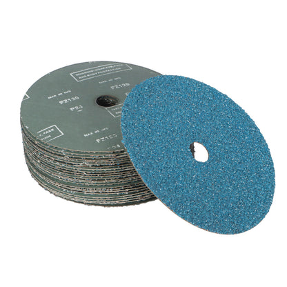 findmall Abrasives 25Pcs Fiber Disc 7 Inch Zirconia Resin Fiber Grinding and Sanding Discs 7/8 Inch Center Hole 24 Grit