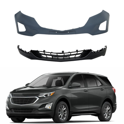 Findmall Front Upper and Lower Bumper Cover Set Replacement for 2018-2019 Chevrolet Equinox LT