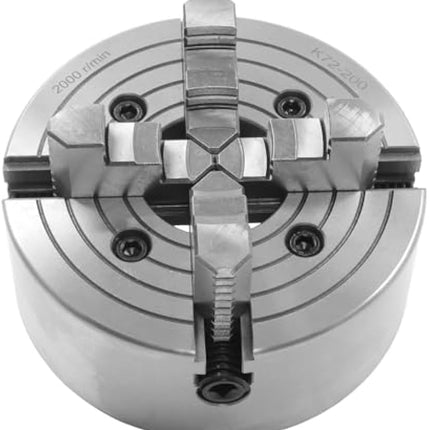 Findmall K72-200 8 Inch 4-Jaw Lathe Chuck Self-Centering Independent Chuck 200mm Clamping for Mini Lathe, CNC Router, Milling, Turning