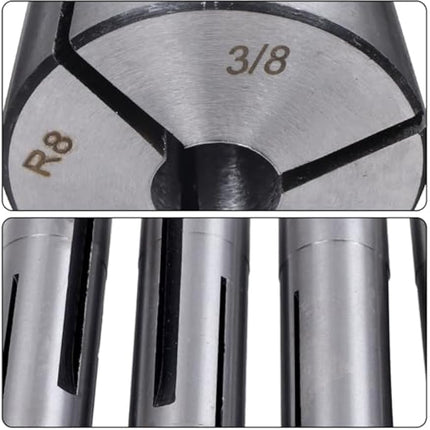 Findmall Colton Industrial Tools 25Pc High Accuracy R8 Round Collet Set | 0.0005 TIR, Fit for CNC Machining, Milling, and Drilling