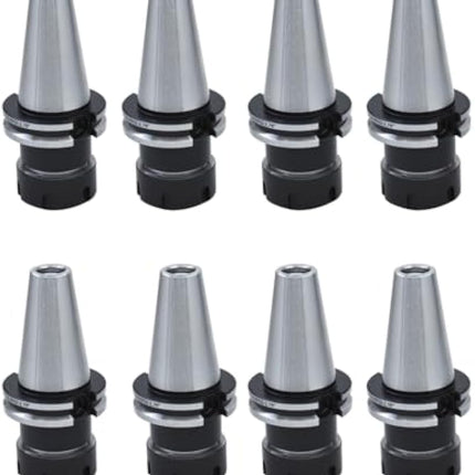 Findmall CAT40-ER32 Collet Chuck 2.76 Inch Gage Length 8pcs Collet Chuck Set Fit for CNC Engraving Machine and Milling Lathe Tool
