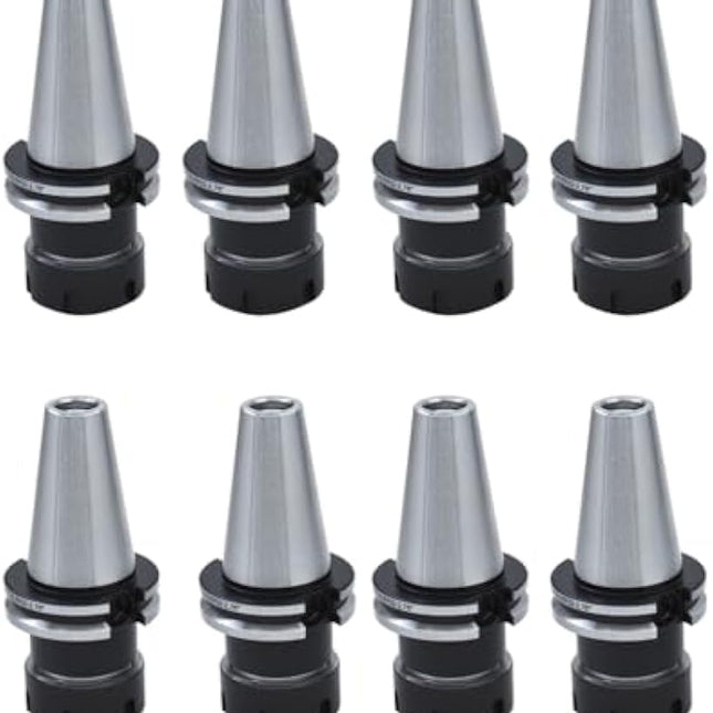 Findmall CAT40-ER32 Collet Chuck 2.76 Inch Gage Length 8pcs Collet Chuck Set Fit for CNC Engraving Machine and Milling Lathe Tool