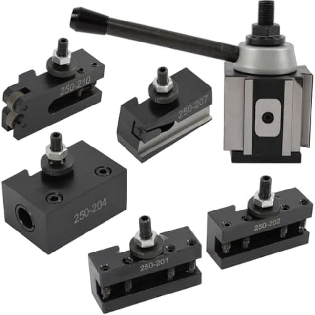 Findmall 6Pcs Lathes Post Set 10-15 Inch Piston Quick Change Tool | High Accuracy, for Engines, Workbenches, or Turret Lathe
