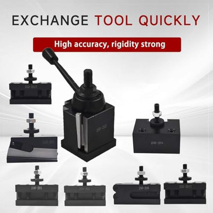 Findmall Bxa 250-222 Tool Post Set Wedge Type Quick Change Turning and Facing Holders Fit for Lathe (8)