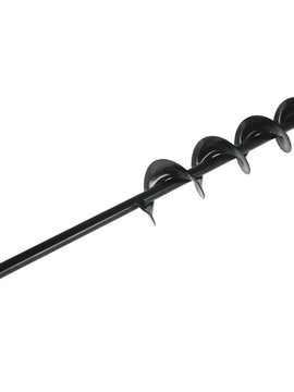Auger Drill Bit, 3 x 24 Inch Garden Planting Auger Drill Bit for Planting, Auger Post Hole Digger for Planting Bulbs Flower Planting Auger Bit, 3/8 Inch Hex Drive Drill Auger Bit (Black, Solid)