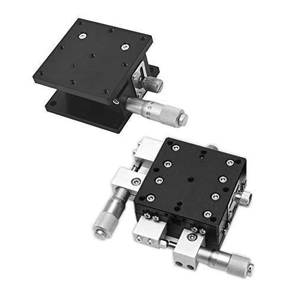 Findmall 60 X 60mm XYZ Linear Stage 3 Axis Manual Linear Stage XYZ Sliding Platform Trimming Bearing Tuning Platform Sliding Table