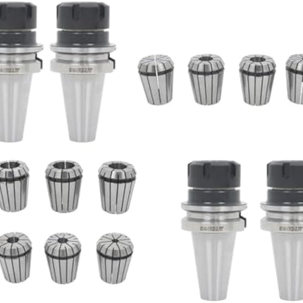 Findmall  4Pcs BT40 ER32 2.75 Inch Accuracy Collet Chucks | With 10Pcs Collets for Drilling Machines, Grinding Machines and Lathes