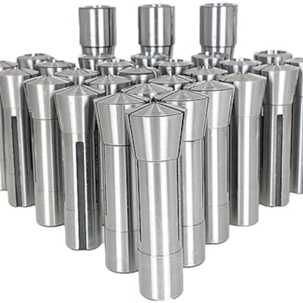 Findmall 29Pcs R8 Collet Set 1/32 inch to 1 inch Mill Collets Set Steel Mill Chuck Holder Fit for Mill Machine