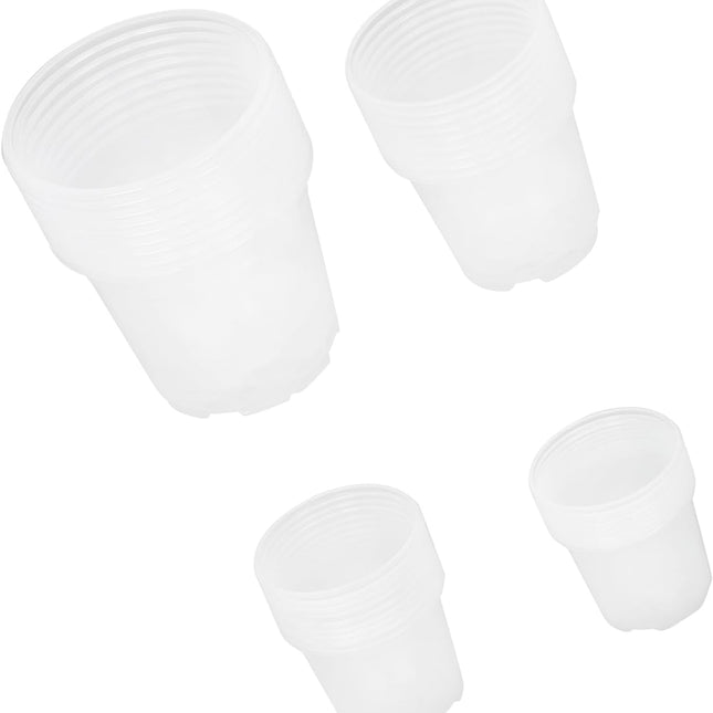 findmall 36PCS 6.7" 5" 4" 3.5" Transparent Plastic Flower Pots Seedling Cups for Plants, Plastic Seedling Pot with Drainage Holes, Garden Flower Plant Container for Transplanting, Succulents, Cuttings