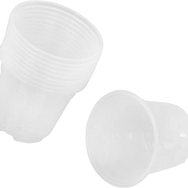 findmall 30PCS 6" 5" 4" Transparent Plastic Flower Pots Seedling Cups for Plants, Plastic Seedling Pot with Drainage Holes, Garden Flower Plant Container for Transplanting, Succulents, Cuttings