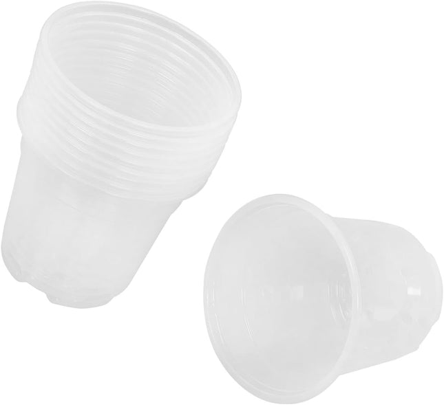 findmall 30PCS 6" 5" 4" Transparent Plastic Flower Pots Seedling Cups for Plants, Plastic Seedling Pot with Drainage Holes, Garden Flower Plant Container for Transplanting, Succulents, Cuttings