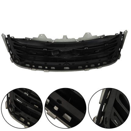 Findmall Front Bumper Grille Gloss Black Replacement for 2010 2011 2012 Taurus