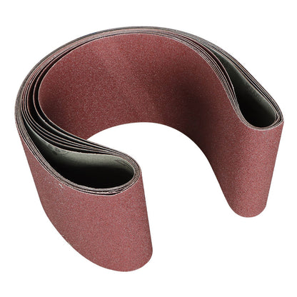 findmall 6Pcs 6 x 48 Inch Sanding Belts, 60 / 80 / 120 / 150 / 240 / 400 Grit Aluminum Oxide Abrasive Belts