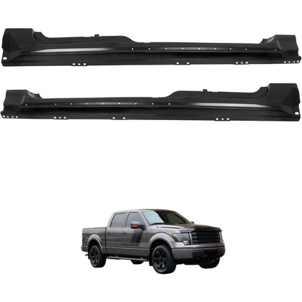 Findmall Rocker Panel Guard Pair for 2009-2014 Ford F-150, Black