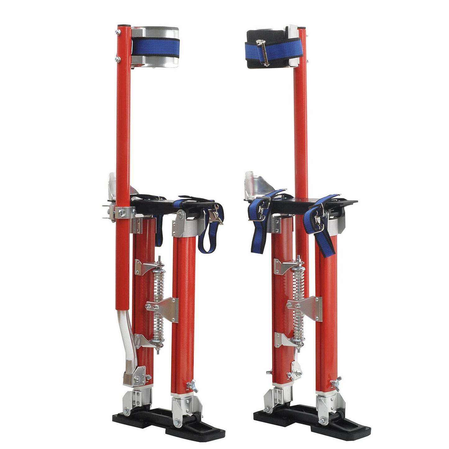 findmall 18-30 Inch Drywall Stilts Red Adjustable Aluminum Stilt Tool Fit for Painting or Cleaning