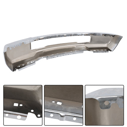 Findmall Chrome Steel Front Bumper Face Bar without Fog Light or Side Cover Holes Replacement for 2017-2019 Ford F-250 and F-350 Super Duty, HC3Z-17757-C, FO1002439