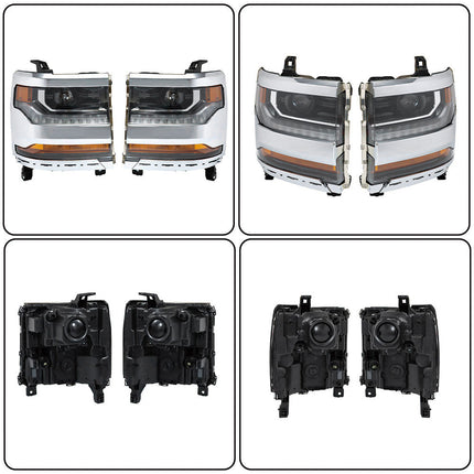 Findmall Headlight Assembly Replacement for Silverado 1500 Left LH Right RH