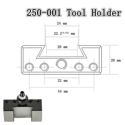 findmall 2Pcs OXA 1 Quick Change Turning & Facing Lathe Tool Post Holder 250-001 Tool Holder Fit for Lathe