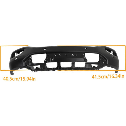 Findmall Primed Steel Front Bumper Face Bar with Parking Sensor Holes Replacement for 2016-2018 GMC Sierra 1500, GM1002864