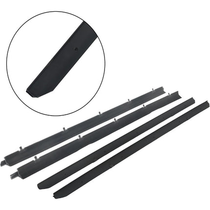 Findmall Window Sweep & Run Channel Weatherstrip Kit for Chevrolet S10 & GMC S15, 6-Piece