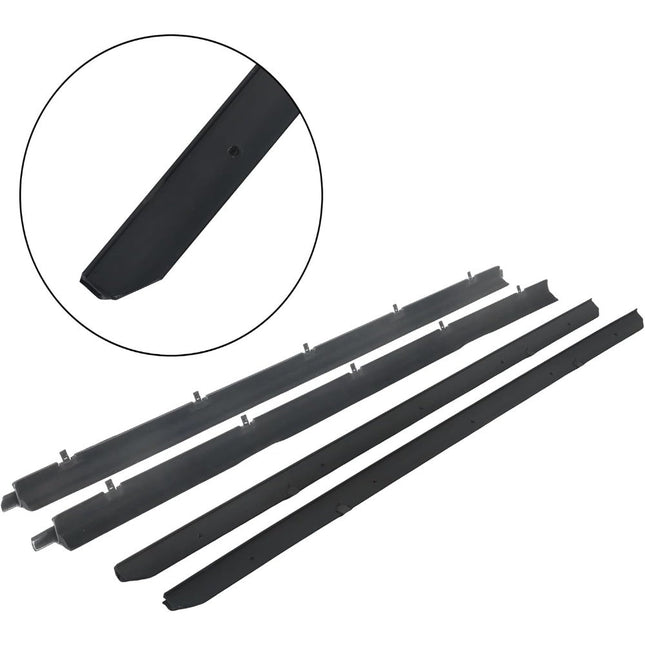 Findmall Window Sweep & Run Channel Weatherstrip Kit for Chevrolet S10 & GMC S15, 6-Piece