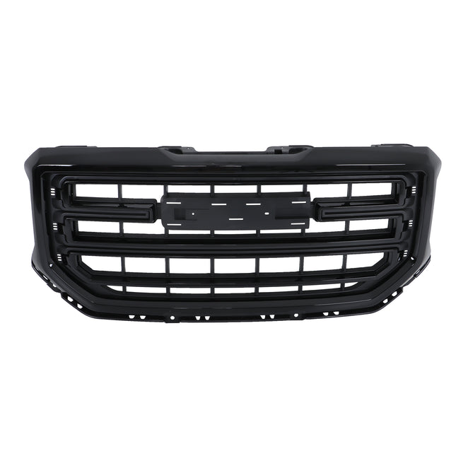 Findmall Glossy Black Straight-Trim Front Upper Bumper Grille Replacement for Sierra 1500 2016-2018